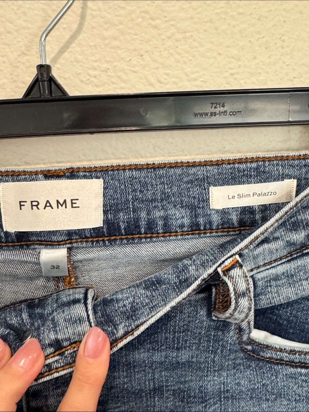 Frame Denim Faded Blue Wide-Leg Palazzo Jeans - Picture 6 of 7